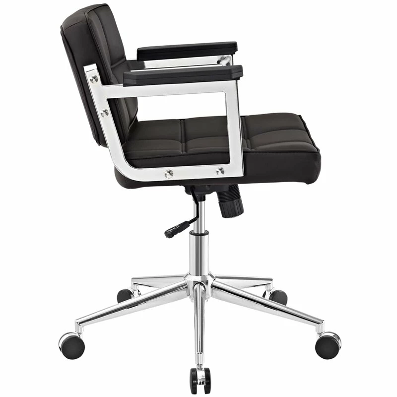 Modway Portray Mid Back Upholstered Vinyl And Aluminum Office Chair In White 17 Modway Portray Mid Back Upholstered Vinyl And Aluminum Office Chair In White - Image 15