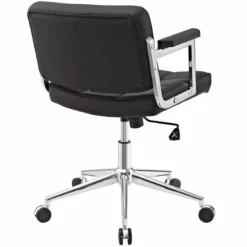 Modway Portray Mid Back Upholstered Vinyl And Aluminum Office Chair In Black -CYMAX Sales 1738881 3 L 1
