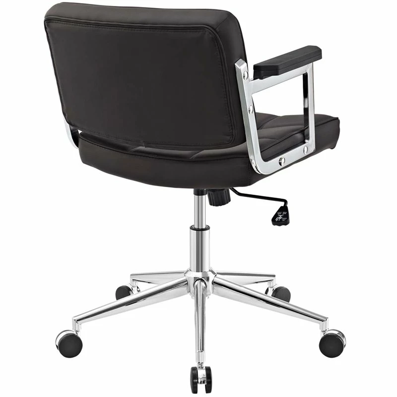 Modway Portray Mid Back Upholstered Vinyl And Aluminum Office Chair In White 18 Modway Portray Mid Back Upholstered Vinyl And Aluminum Office Chair In White - Image 16