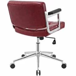 Modway Portray Mid Back Upholstered Vinyl And Aluminum Office Chair In White 29 Modway Portray Mid Back Upholstered Vinyl And Aluminum Office Chair In White -CYMAX Sales 1738882 3 L