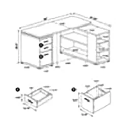 Pemberly Row Contemporary Wood L Shaped Writing Desk In Cappuccino 40 Pemberly Row Contemporary Wood L Shaped Writing Desk In Cappuccino -CYMAX Sales 1739437 1739457 L