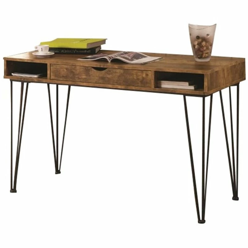 Pemberly Row 1 Drawer Writing Desk In Antique Nutmeg And Dark Bronze 3 Pemberly Row 1 Drawer Writing Desk In Antique Nutmeg And Dark Bronze