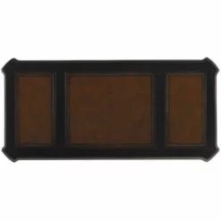 Bowery Hill Traditional Wood Executive Desk In Black/Chocolate Brown 13 Bowery Hill Traditional Wood Executive Desk In Black/Chocolate Brown -CYMAX Sales 1742521 5 L