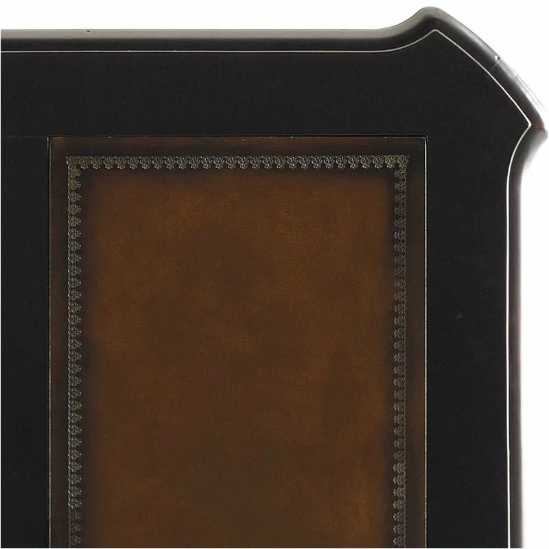 Bowery Hill Traditional Wood Executive Desk In Black/Chocolate Brown 9 Bowery Hill Traditional Wood Executive Desk In Black/Chocolate Brown - Image 7