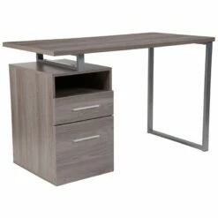 Flash Furniture Harwood Wooden Writing Desk In Light Ash