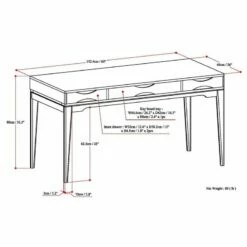 Maklaine Mid-Century Solid Wood Computer Desk In Walnut Brown 11 Maklaine Mid-Century Solid Wood Computer Desk In Walnut Brown -CYMAX Sales 1746689 4 L