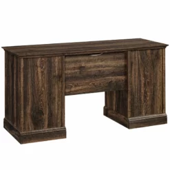 Sauder Barrister Lane Engineered Wood Executive Desk In Iron Oak -CYMAX Sales 1767015 12 L