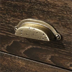 Sauder Barrister Lane Engineered Wood Executive Desk In Iron Oak -CYMAX Sales 1767015 17 L