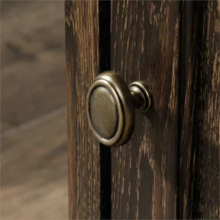 Sauder Barrister Lane Engineered Wood Executive Desk In Iron Oak -CYMAX Sales 1767015 18 L