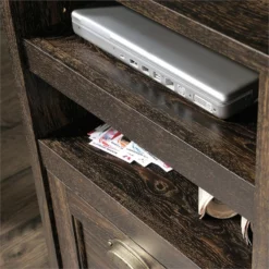 Sauder Barrister Lane Engineered Wood Executive Desk In Iron Oak -CYMAX Sales 1767015 5 L