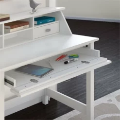 Bush Furniture Broadview Computer Desk With Drawers In Pure White -CYMAX Sales 1767263 2 L