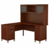 Bush Furniture Somerset 60W L Shaped Desk With Hutch In Hansen Cherry 1 Bush Furniture Somerset 60W L Shaped Desk With Hutch In Hansen Cherry -CYMAX Sales 1767291 15 L 1