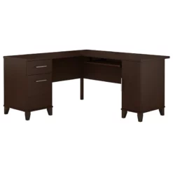 Bush Furniture Somerset 60W L Desk In Maple Cross - Engineered Wood