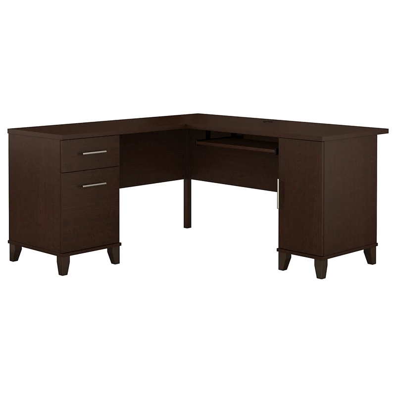 Bush Furniture Somerset 60W L Desk In Maple Cross - Engineered Wood 3 Bush Furniture Somerset 60W L Desk In Maple Cross - Engineered Wood