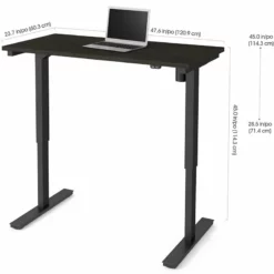 Bestar Electric Adjustable Height Standing Desk In Deep Gray 9 Bestar Electric Adjustable Height Standing Desk In Deep Gray -CYMAX Sales 1768021 1 L