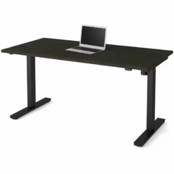 Bestar Electric Adjustable Height Standing Desk In Deep Gray