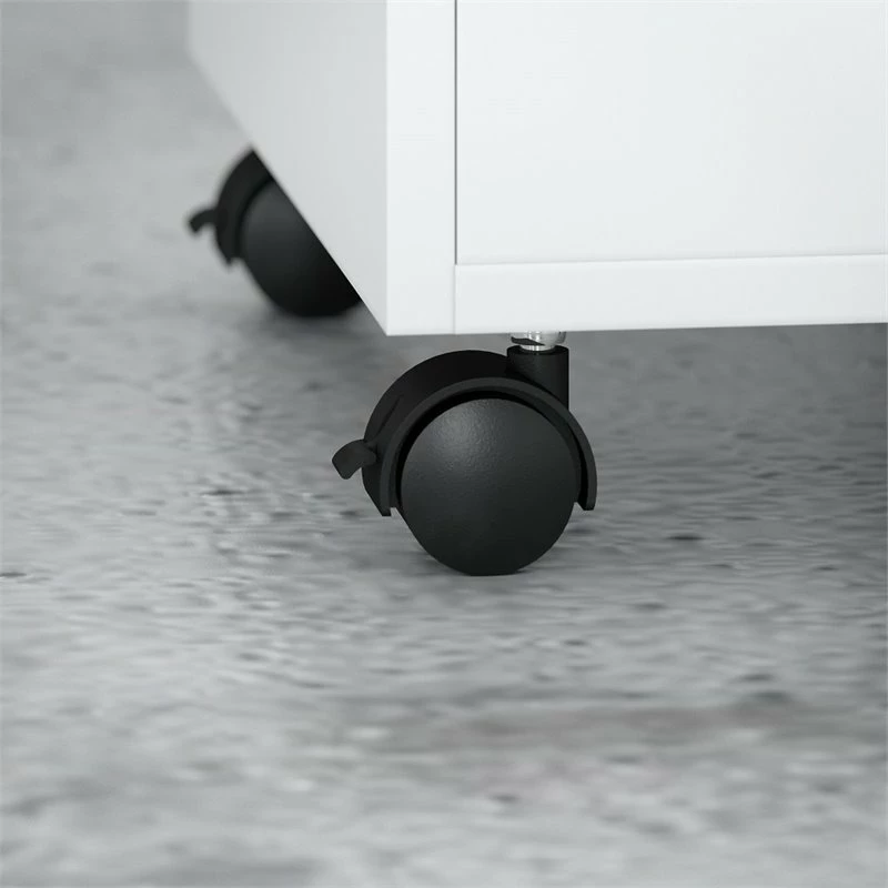 Echo By Kathy Ireland L Shaped Desk With Mobile File In White - Engineered Wood 6 Echo By Kathy Ireland L Shaped Desk With Mobile File In White - Engineered Wood - Image 4