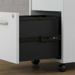 Bush Business Furniture Method By Kathy Ireland 72" Table Desk With File Cabinet In White -CYMAX Sales 1768135 4 L