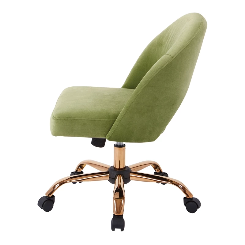 Lula Office Chair In Garden Green Fabric With Rose Gold Base 6 Lula Office Chair In Garden Green Fabric With Rose Gold Base - Image 4