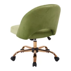 Lula Office Chair In Garden Green Fabric With Rose Gold Base 13 Lula Office Chair In Garden Green Fabric With Rose Gold Base -CYMAX Sales 1768350 4 L