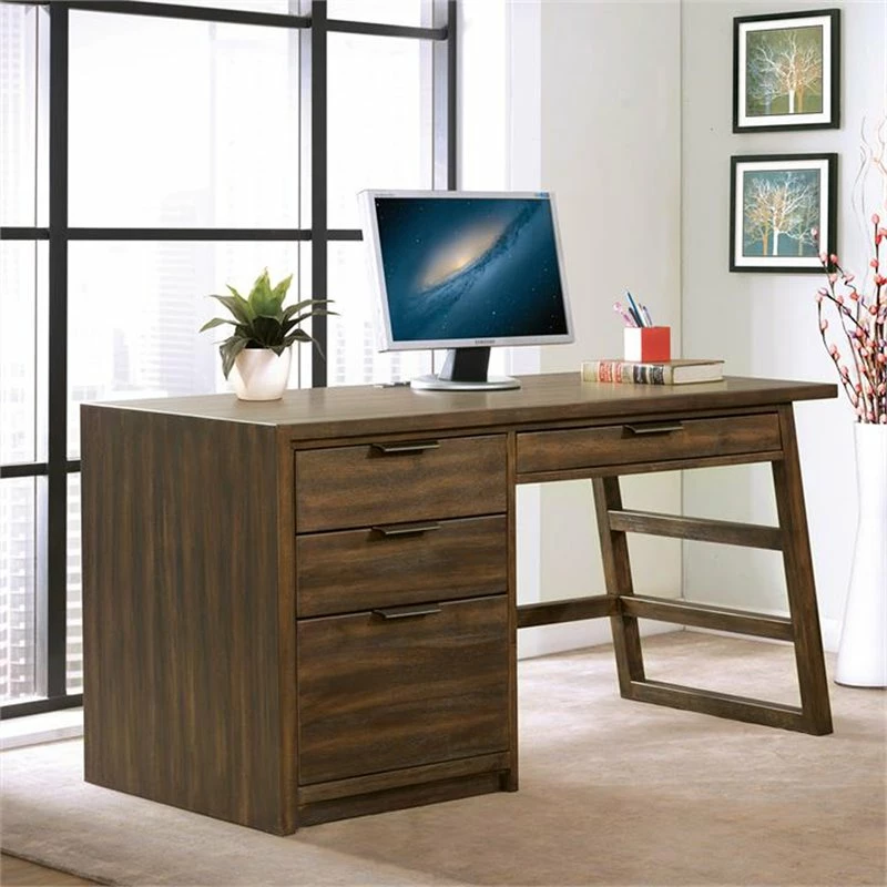 Riverside Furniture Perspectives 56" Wood Computer Desk In Ebonized Acacia Black 14 Riverside Furniture Perspectives 56" Wood Computer Desk In Ebonized Acacia Black - Image 12