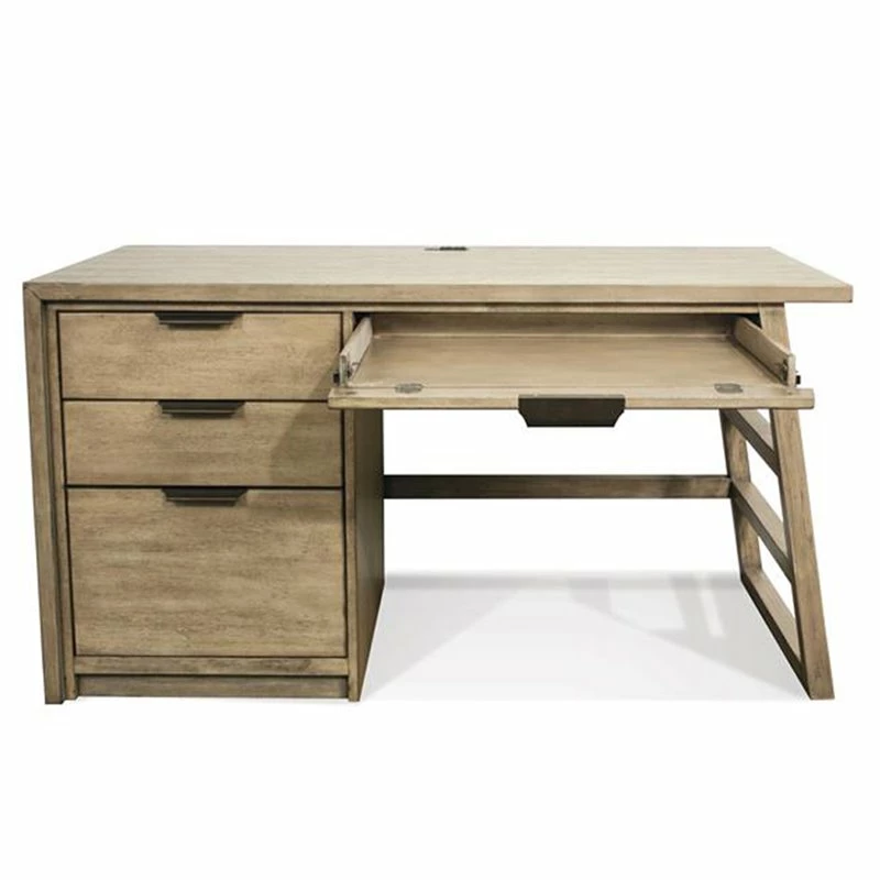 Riverside Furniture Perspectives 56" Wood Computer Desk In Ebonized Acacia Black 8 Riverside Furniture Perspectives 56" Wood Computer Desk In Ebonized Acacia Black - Image 6