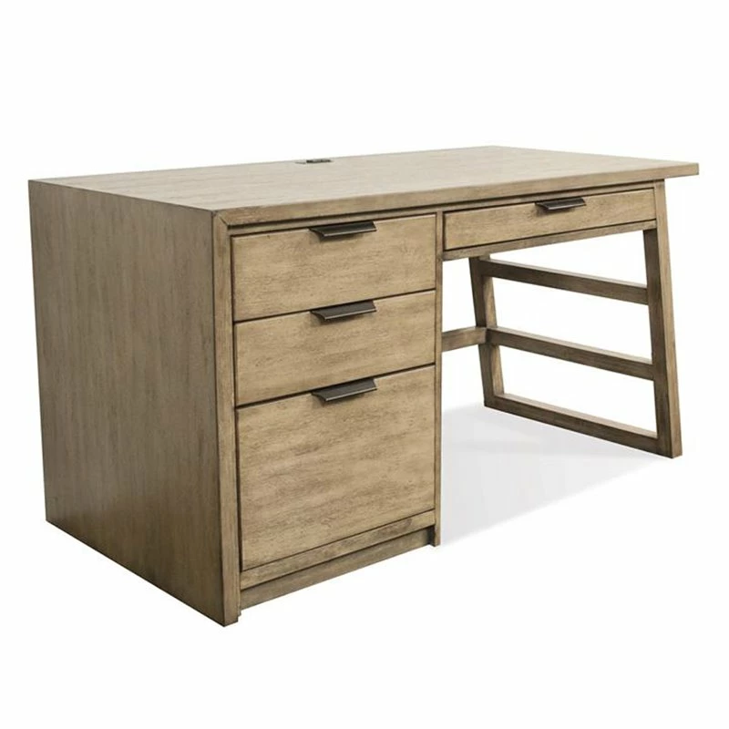 Riverside Furniture Perspectives 56" Wood Computer Desk In Ebonized Acacia Black 9 Riverside Furniture Perspectives 56" Wood Computer Desk In Ebonized Acacia Black - Image 7