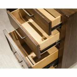 Riverside Furniture Vogue 48" Wood Computer Credenza In Plymouth Brown Oak -CYMAX Sales 1786459 5 L