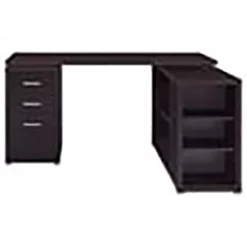 Scranton & Co Contemporary Wood L Shaped Writing Desk In Cappuccino -CYMAX Sales 1786693 9 L