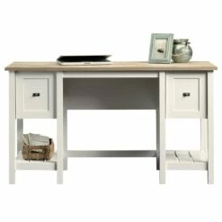 Scranton & Co Contemporary Wood Computer Desk In Soft White/Oak 16 Scranton & Co Contemporary Wood Computer Desk In Soft White/Oak -CYMAX Sales 1786737 12 L