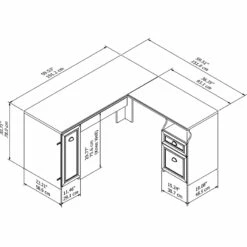 Scranton & Co Farmhouse Engineered Wood L Shaped Desk In Antique White -CYMAX Sales 1786889 12 L
