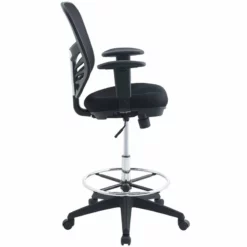 Scranton & Co Modern Mesh Fabric/Steel Metal Drafting Stool In Black -CYMAX Sales 1786941 2 L