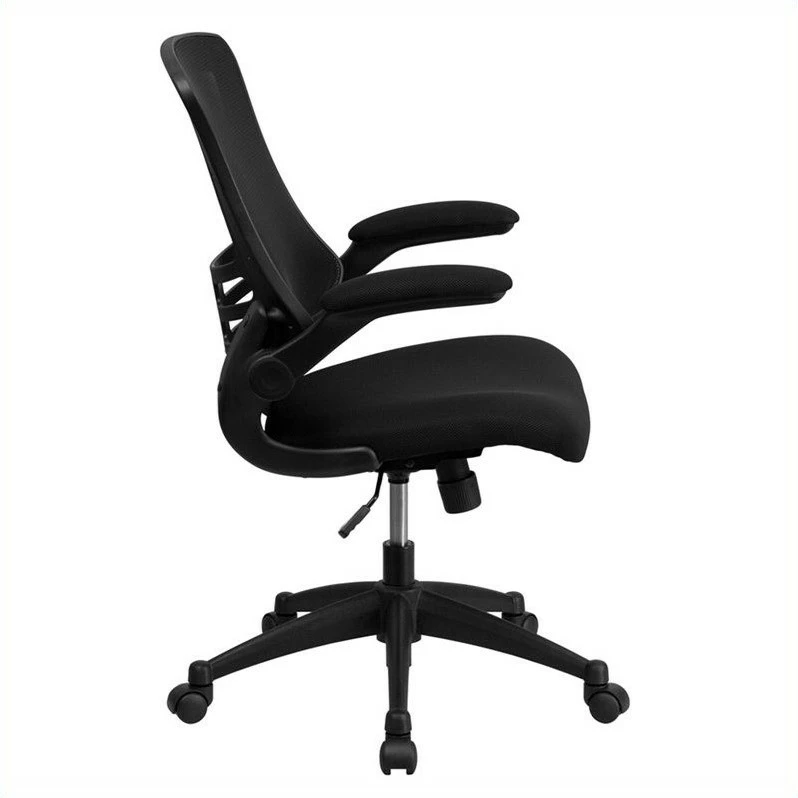 Scranton & Co Mid-Back Mesh Office Chair In Black Fabric 4 Scranton & Co Mid-Back Mesh Office Chair In Black Fabric - Image 2
