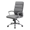 Scranton & Co Modern Faux Leather Adjustable Executive Office Chair In Gray -CYMAX Sales 1787078 2 L