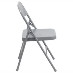 Scranton & Co Metal Folding Chair In Gray -CYMAX Sales 1787080 2 L