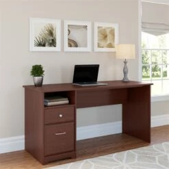 Cabot 60W Computer Desk With Drawers In Modern Gray - Engineered Wood -CYMAX Sales 1797297 7 L