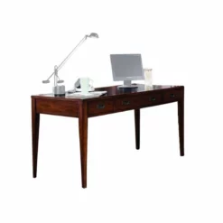 Beaumont Lane Executive Leg Desk In Rich Medium Brown