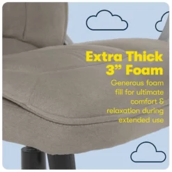 Scranton & Co Transitional Fabric Executive Office Chair In Glacial Gray -CYMAX Sales 1805074 10 L