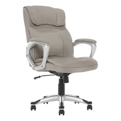 Scranton & Co Transitional Fabric Executive Office Chair In Glacial Gray