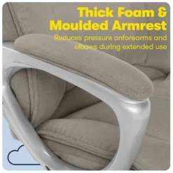 Scranton & Co Transitional Fabric Executive Office Chair In Glacial Gray -CYMAX Sales 1805074 9 L