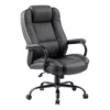 Scranton & Co Faux Leather Heavy Duty Executive Office Chair In Black -CYMAX Sales 1805090 3 L