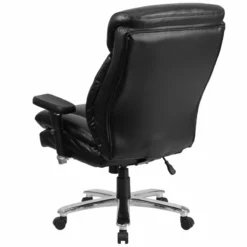 Scranton & Co Leather Swivel Office Chair In Black -CYMAX Sales 1805123 2 L