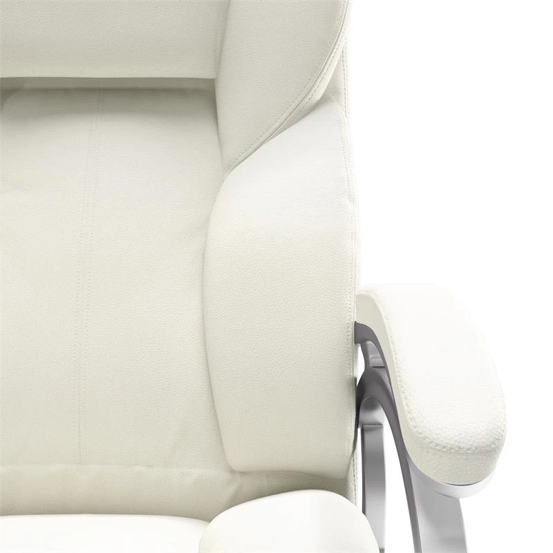 Atlin Designs Modern Faux Leather Executive Padded Office Chair In White 7 Atlin Designs Modern Faux Leather Executive Padded Office Chair In White - Image 5