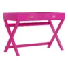 Linon Peggy Wood Two Drawer Writing Desk In Pink 2 Linon Peggy Wood Two Drawer Writing Desk In Pink -CYMAX Sales 1814209 17 L