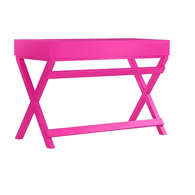 Linon Peggy Wood Two Drawer Writing Desk In Pink 7 Linon Peggy Wood Two Drawer Writing Desk In Pink - Image 5