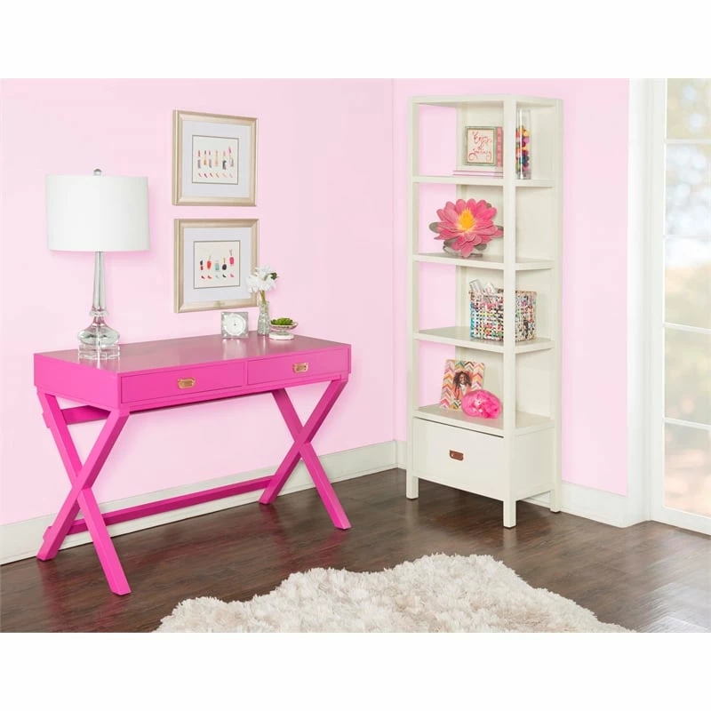 Linon Peggy Wood Two Drawer Writing Desk In Black 11 Linon Peggy Wood Two Drawer Writing Desk In Black - Image 9