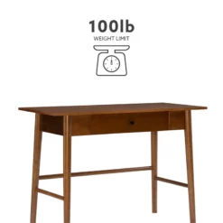 Linon Samantha Wood One Drawer Desk In Brown 27 Linon Samantha Wood One Drawer Desk In Brown -CYMAX Sales 1814276 45 L