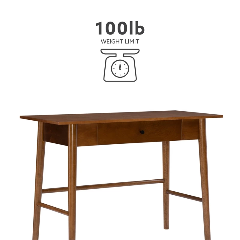 Linon Samantha Wood One Drawer Desk In Brown 8 Linon Samantha Wood One Drawer Desk In Brown - Image 6