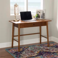 Linon Samantha Wood One Drawer Desk In Brown 28 Linon Samantha Wood One Drawer Desk In Brown -CYMAX Sales 1814276 47 L