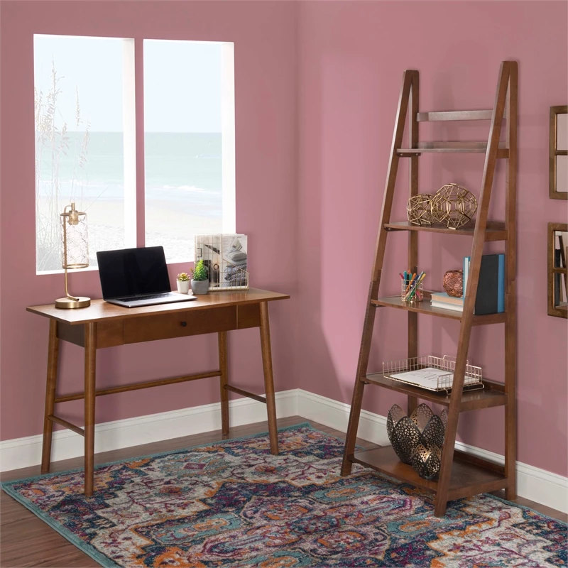 Linon Samantha Wood One Drawer Desk In Brown 19 Linon Samantha Wood One Drawer Desk In Brown - Image 17